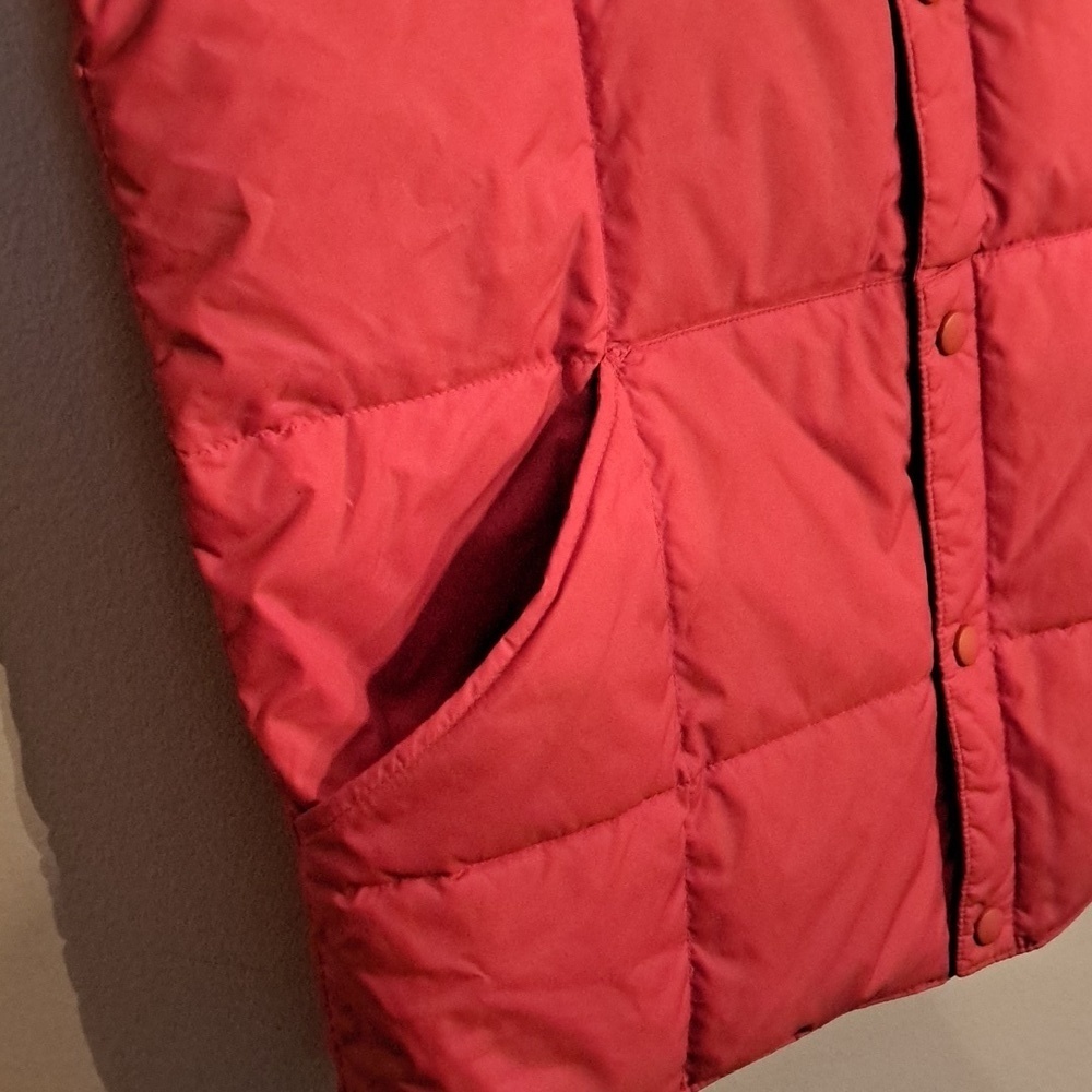 Lands' End Goose Down Quilted Women's Vest Orange Size Extra Large NWOT - Picture 3 of 6